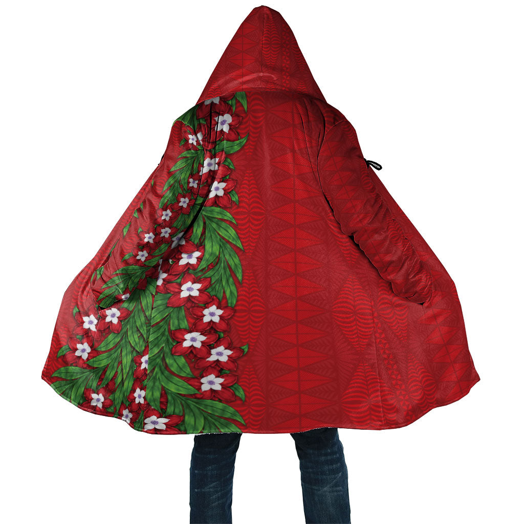 Tonga Language Week Cloak Heilala Floral Red