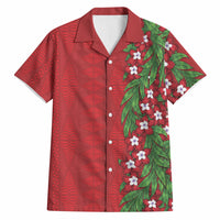 Tonga Language Week Hawaiian Shirt Heilala Floral Red
