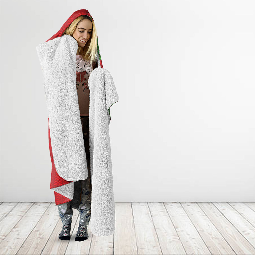 Tonga Language Week Hooded Blanket Heilala Floral Red