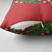 Tonga Language Week Pillow Cover Heilala Floral Red