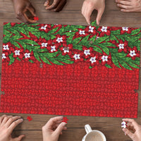 Tonga Language Week Puzzle Heilala Floral Red
