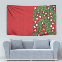 Tonga Language Week Tapestry Heilala Floral Red