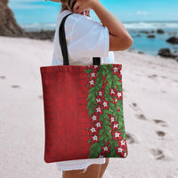 Tonga Language Week Tote Bag Heilala Floral Red