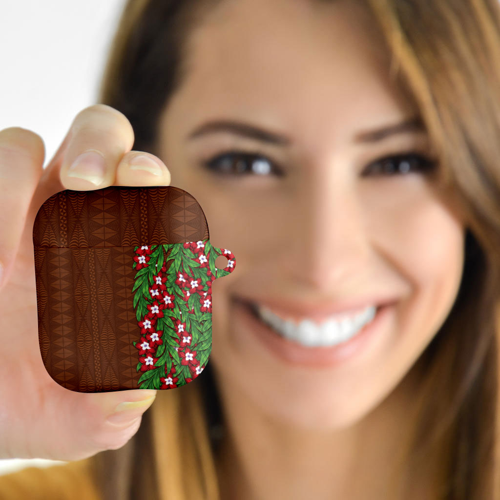 Tonga Language Week AirPods Case Heilala Floral Brown