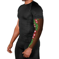 Tonga Language Week Arm Sleeves Heilala Floral Brown