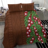 Tonga Language Week Bedding Set Heilala Floral Brown