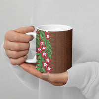 Tonga Language Week Ceramic Mug Heilala Floral Brown