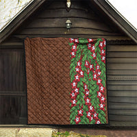 Tonga Language Week Quilt Heilala Floral Brown