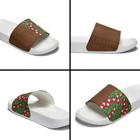 Tonga Language Week Slide Sandals Heilala Floral Brown