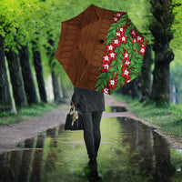 Tonga Language Week Umbrella Heilala Floral Brown