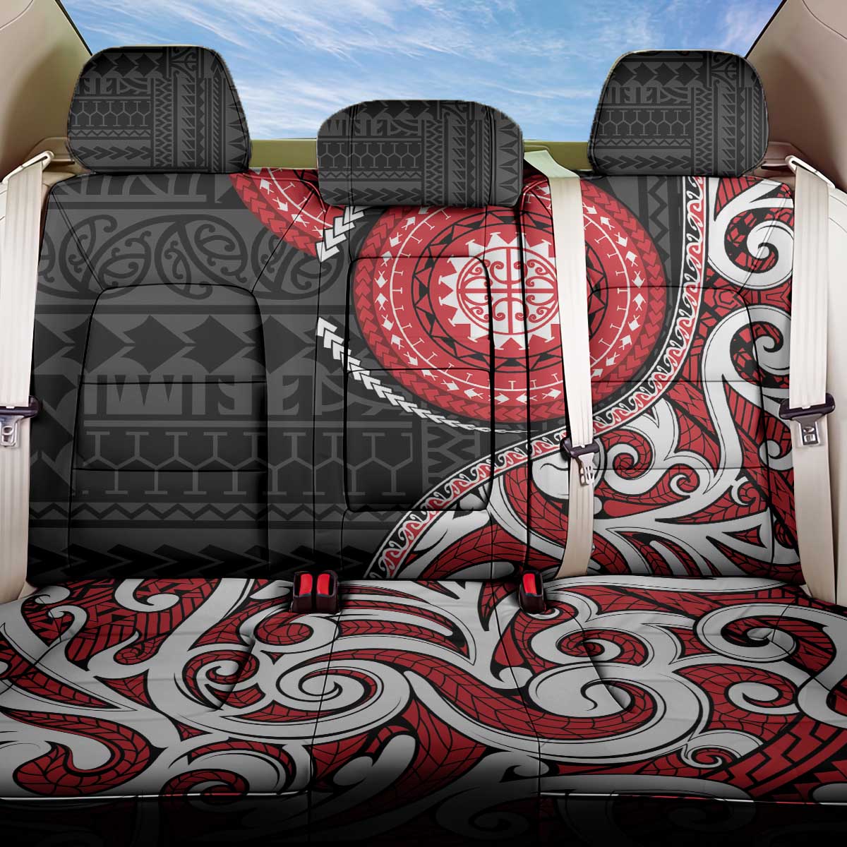 New Zealand Red Maori Koru Simple Style Back Car Seat Cover