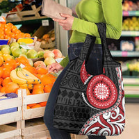 New Zealand Red Maori Koru Simple Style Grocery Bag