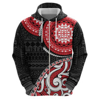 New Zealand Red Maori Koru Simple Style Hoodie