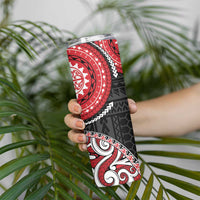 New Zealand Red Maori Koru Simple Style Skinny Tumbler LT05 - Polynesian Pride