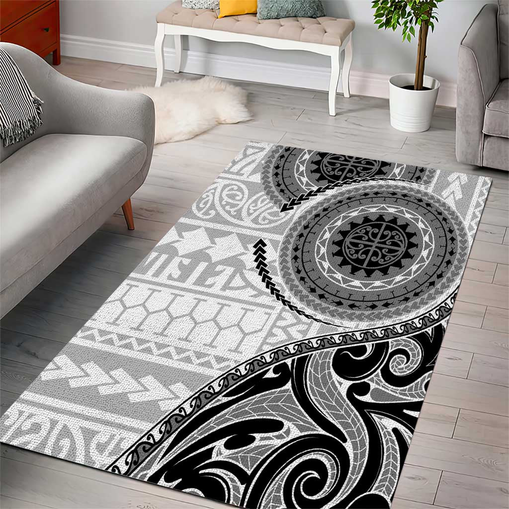 New Zealand White Maori Koru Simple Style Area Rug