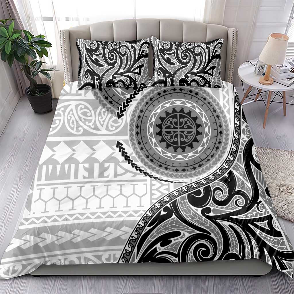 New Zealand White Maori Koru Simple Style Bedding Set