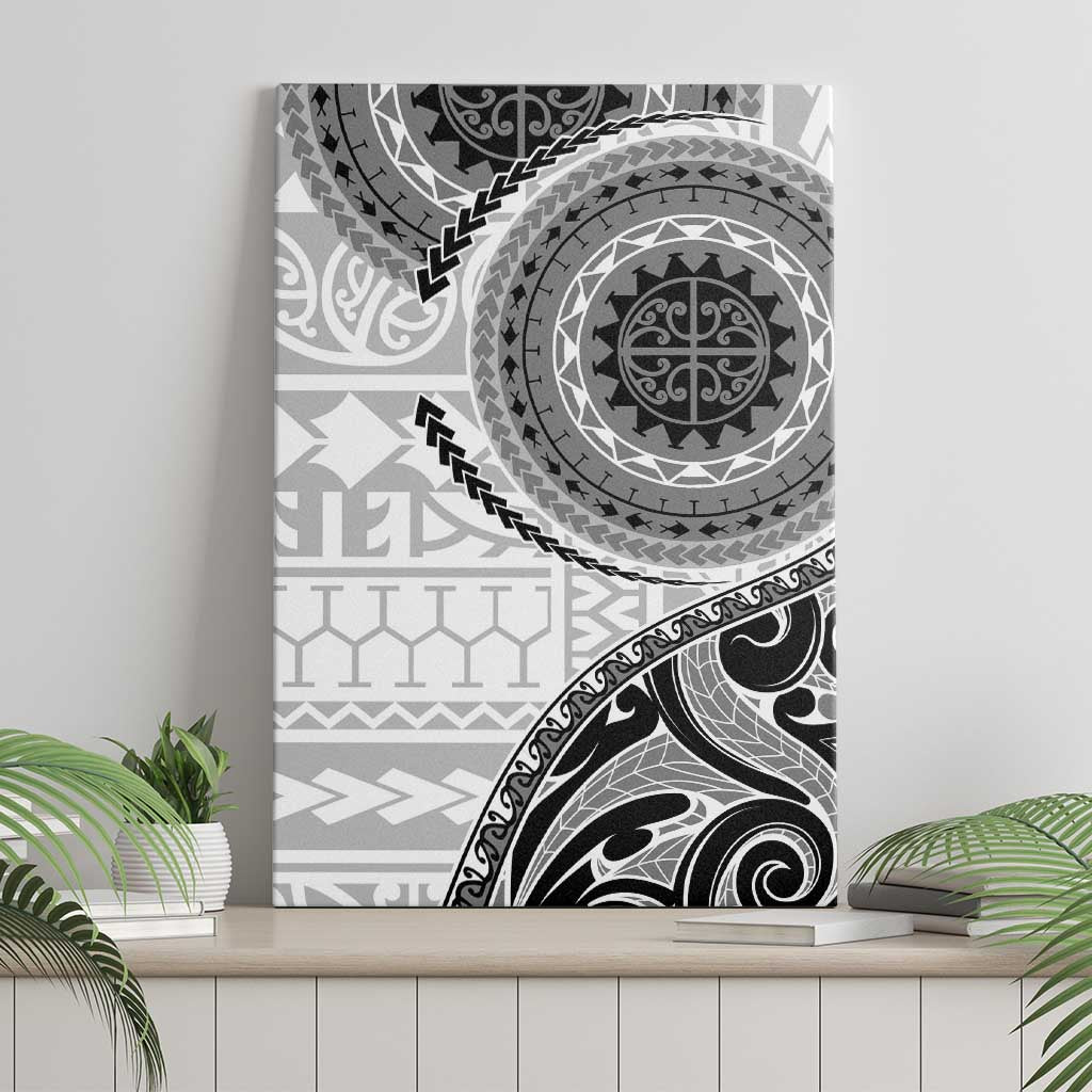 New Zealand White Maori Koru Simple Style Canvas Wall Art