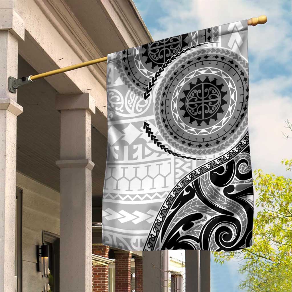 New Zealand White Maori Koru Simple Style Garden Flag