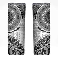 New Zealand White Maori Koru Simple Style Skinny Tumbler LT05 White - Polynesian Pride