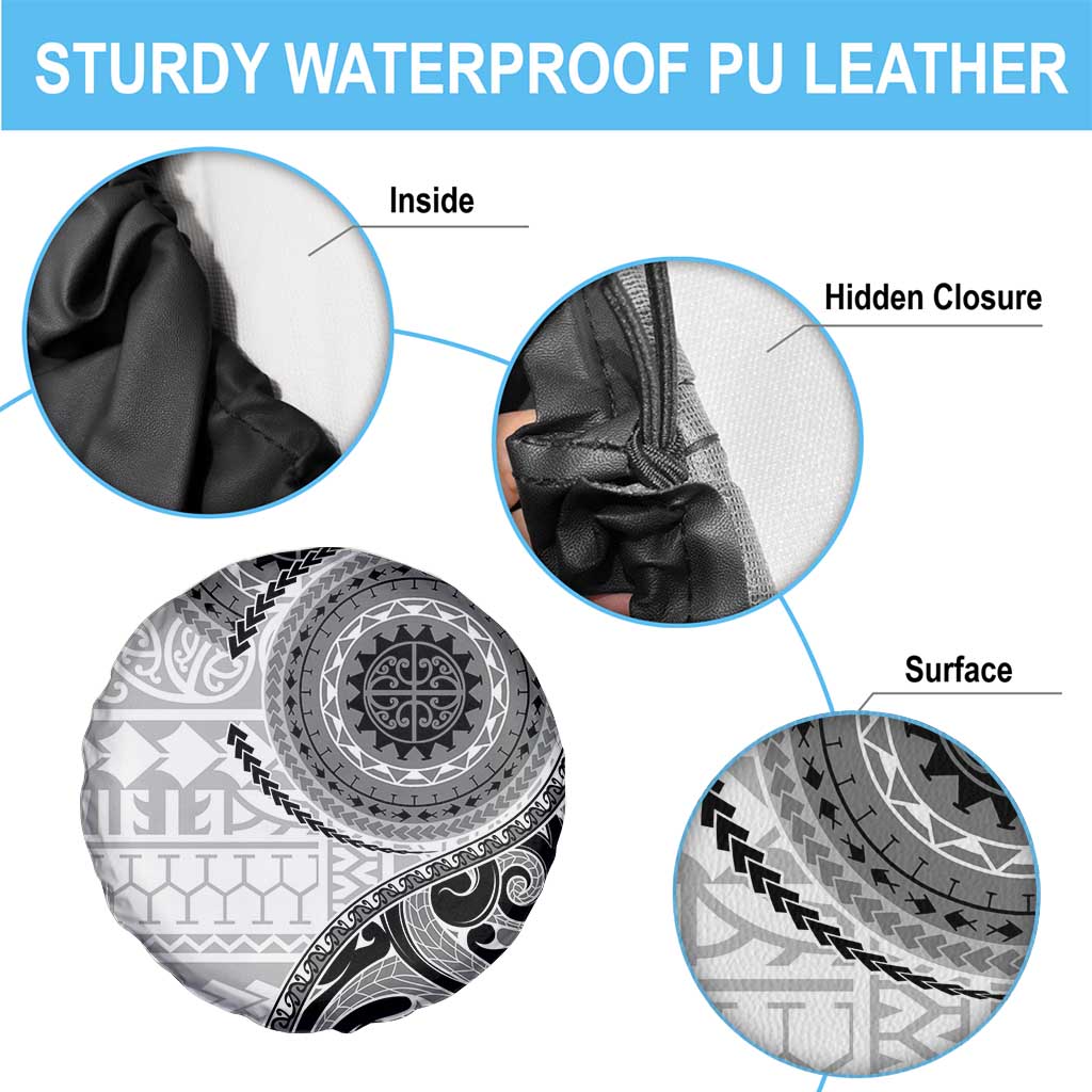 New Zealand White Maori Koru Simple Style Spare Tire Cover