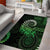 New Zealand Maori Koru Fern Area Rug Spiral Polynesian Style Green