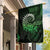 New Zealand Maori Koru Fern Garden Flag Spiral Polynesian Style Green