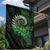 New Zealand Maori Koru Fern Garden Flag Spiral Polynesian Style Green