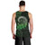 New Zealand Maori Koru Fern Men Tank Top Spiral Polynesian Style Green