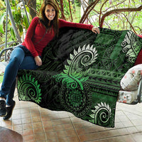 New Zealand Maori Koru Fern Quilt Spiral Polynesian Style Green LT05 - Polynesian Pride