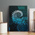 New Zealand Maori Koru Fern Canvas Wall Art Spiral Polynesian Style Aqua Gradient