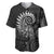 New Zealand Maori Koru Fern Baseball Jersey Spiral Polynesian Style Gray