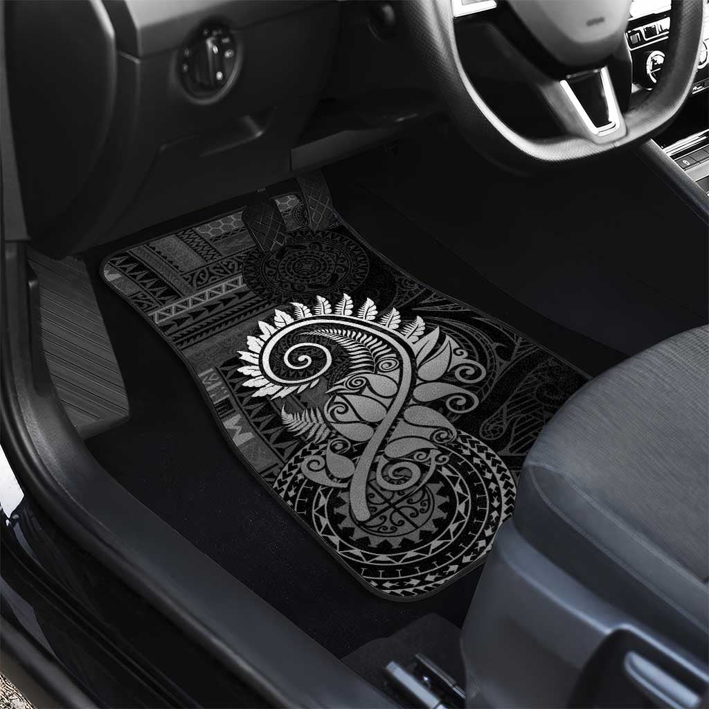 New Zealand Maori Koru Fern Car Mats Spiral Polynesian Style Gray LT05 - Polynesian Pride