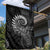 New Zealand Maori Koru Fern Garden Flag Spiral Polynesian Style Gray