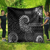 New Zealand Maori Koru Fern Quilt Spiral Polynesian Style Gray LT05 - Polynesian Pride