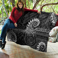 New Zealand Maori Koru Fern Quilt Spiral Polynesian Style Gray LT05 - Polynesian Pride