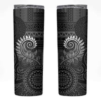 New Zealand Maori Koru Fern Skinny Tumbler Spiral Polynesian Style Gray LT05 Gray - Polynesian Pride