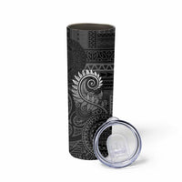 New Zealand Maori Koru Fern Skinny Tumbler Spiral Polynesian Style Gray LT05 - Polynesian Pride