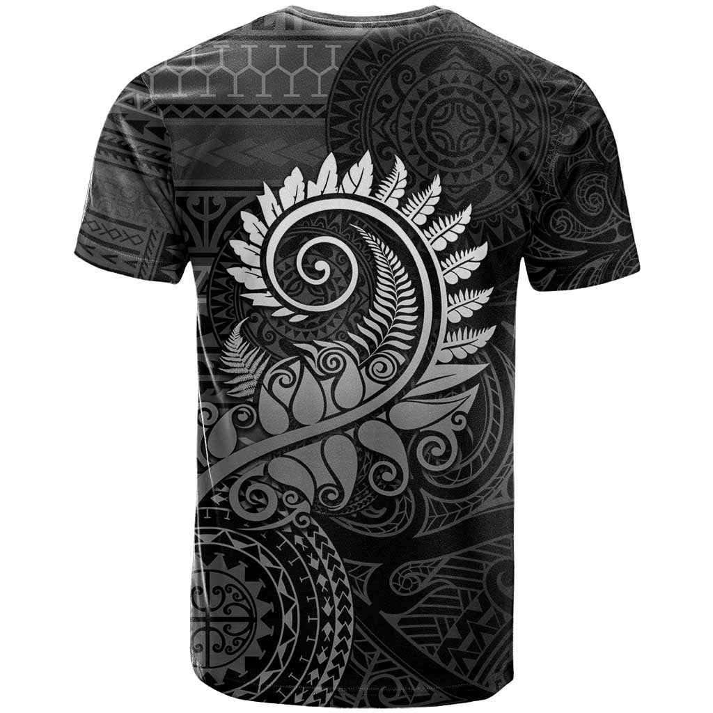 New Zealand Maori Koru Fern T Shirt Spiral Polynesian Style Gray LT05 - Polynesian Pride