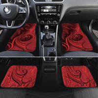 New Zealand Red Darts Car Mats Maori Fern Curve Style