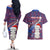Personalized New Zealand Christmas Couples Matching Off The Shoulder Long Sleeve Dress and Hawaiian Shirt Haka Fern Santa Tiki Meri Kirihimete LT05 - Polynesian Pride