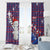 New Zealand Christmas Window Curtain Haka Fern Santa Tiki Meri Kirihimete LT05 - Polynesian Pride