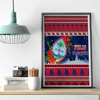 Guam Christmas Canvas Wall Art Guaman Seal Poinsettia Felis Pasgua LT05 - Polynesian Pride