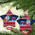 Guam Christmas Ceramic Ornament Guaman Seal Poinsettia Felis Pasgua LT05 Star Red - Polynesian Pride