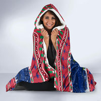 Guam Christmas Hooded Blanket Guaman Seal Poinsettia Felis Pasgua LT05 - Polynesian Pride