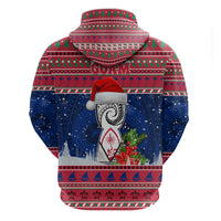 Guam Christmas Hoodie Guaman Seal Poinsettia Felis Pasgua LT05 - Polynesian Pride