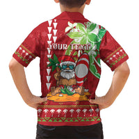 Personalised Hawaii Christmas Kid Hawaiian Shirt Funny Santa Claus Surf Mele Kalikimaka