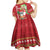 Personalised Hawaii Christmas Kid Short Sleeve Dress Funny Santa Claus Surf Mele Kalikimaka