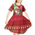 Personalised Hawaii Christmas Kid Short Sleeve Dress Funny Santa Claus Surf Mele Kalikimaka
