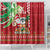 Hawaii Christmas Shower Curtain Funny Santa Claus Surf Mele Kalikimaka