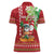 Personalised Hawaii Christmas Women Polo Shirt Funny Santa Claus Surf Mele Kalikimaka